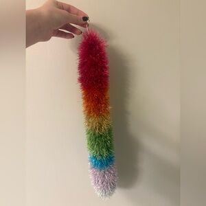 Rainbow Yarn furry/therian tail.